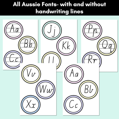 Resource preview 2 for PASTEL CLASSROOM DECOR Alphabet Toppers