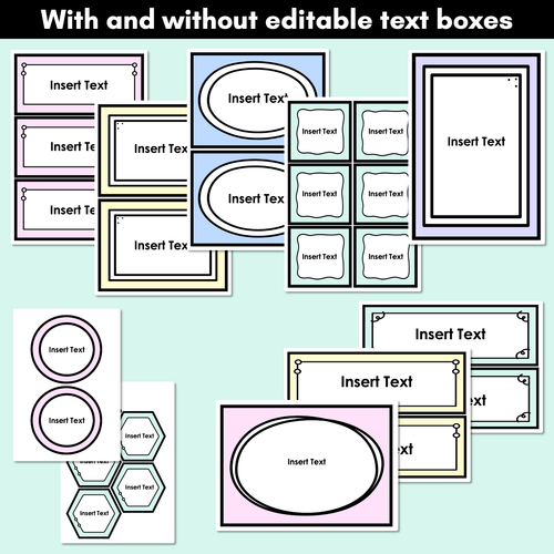 Resource preview 3 for PASTEL DECOR Editable Labels