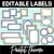 1 for PASTEL DECOR Editable Labels
