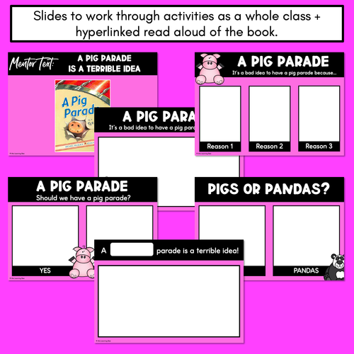 Resource preview 4 for Persuasive Writing Templates & Slides - A Pig Parade is a Terrible Idea!