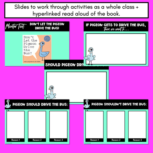 Resource preview 4 for Persuasive Writing Templates & Slides - Don't Let The Pigeon Drive The Bus
