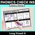 1 for PHONICS CHECK INS - Long Vowel A - No Prep Phonics Assessments 