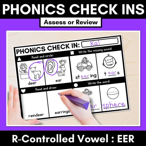 Resource preview 2 for Phonics Check In Assessments - R-Controlled Vowels