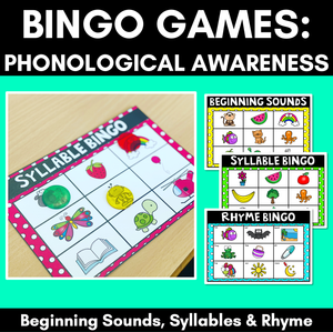 Phonological Awareness Bingo Games