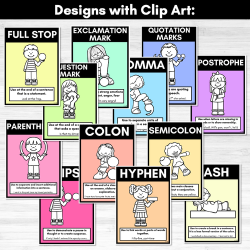 Resource preview 2 for Punctuation Posters RAINBOW