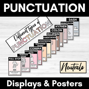 Punctuation Posters NEUTRAL COLOURS