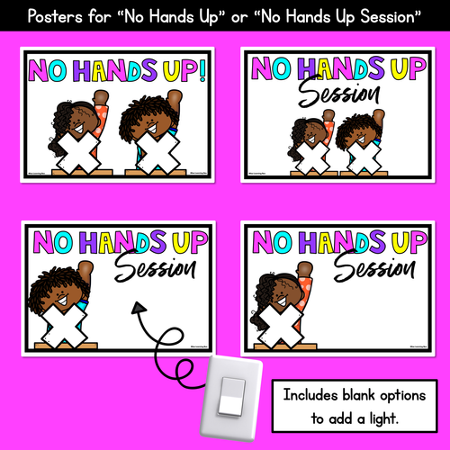 Resource preview 4 for No Hands Up Templates