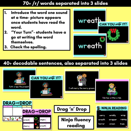 Resource preview 3 for Consonant Sound R PowerPoint | R RR WR
