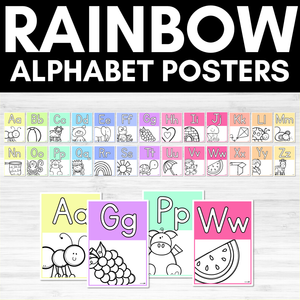 Alphabet Posters RAINBOW - ALL AUSSIE FONTS