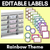 1 for RAINBOW CLASSROOM DECOR - Editable Labels