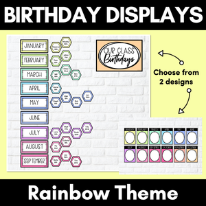 RAINBOW BIRTHDAYS DISPLAY