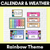 1 for RAINBOW CLASSROOM DECOR - Calendar & Weather Display
