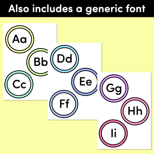 Resource preview 3 for Alphabet Toppers RAINBOW DECOR - ALL AUSSIE FONTS