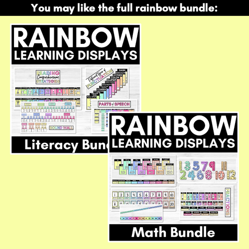 Resource preview 3 for RAINBOW CLASSROOM DECOR - Days of the Week & Months of the Year
