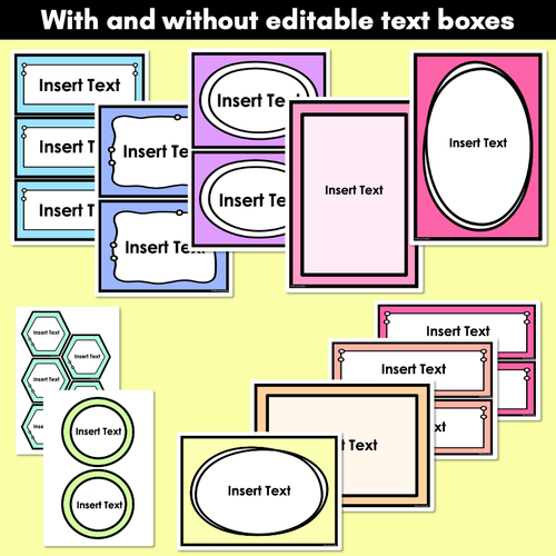 Resource preview 4 for RAINBOW CLASSROOM DECOR - Editable Labels