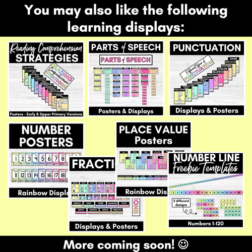 Resource preview 5 for Punctuation Posters RAINBOW