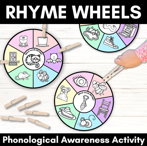 Resource preview 1 for Rhyming Wheels | Phonological Awareness
