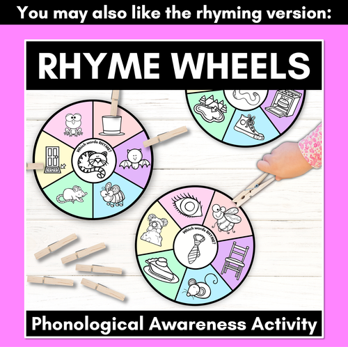 Resource preview 4 for Syllable Wheels | Phonological Awareness