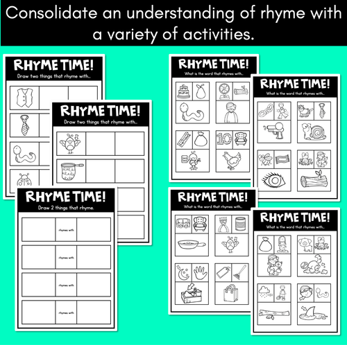 Resource preview 3 for Rhyme Worksheets | Phonological Awareness Activities