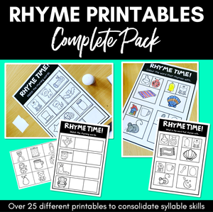 Rhyme Worksheets | Phonological Awareness Activities