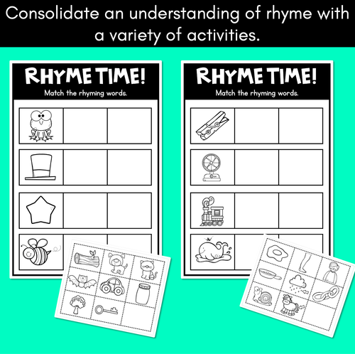 Resource preview 2 for Rhyme Worksheets | Phonological Awareness Activities