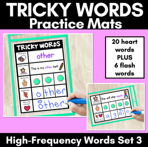 High Frequency Heart Word Practice Activities SET 3- Phonics Centers