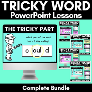 High Frequency Heart Word Lessons BUNDLE - WORDS WITH TRICKY SPELLINGS
