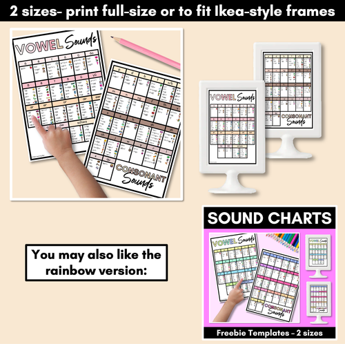 Resource preview 4 for Phonics Sound Charts - NEUTRAL