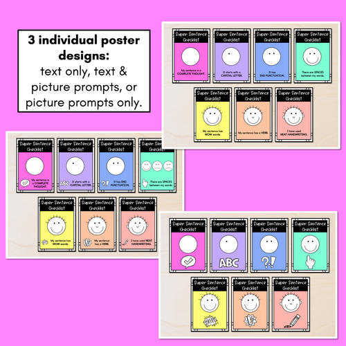 Resource preview 2 for Sentence Writing Editing Checklist Posters - Correcting Sentences for Kids