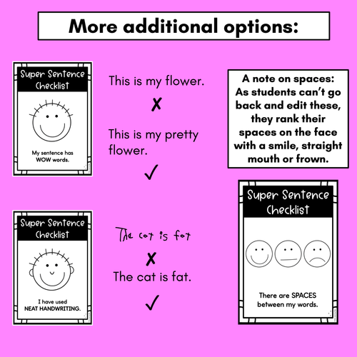 Resource preview 4 for Sentence Writing Editing Checklist Posters - Correcting Sentences for Kids