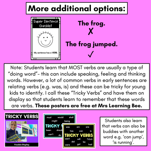 Resource preview 5 for Sentence Writing Editing Checklist Posters - Correcting Sentences for Kids
