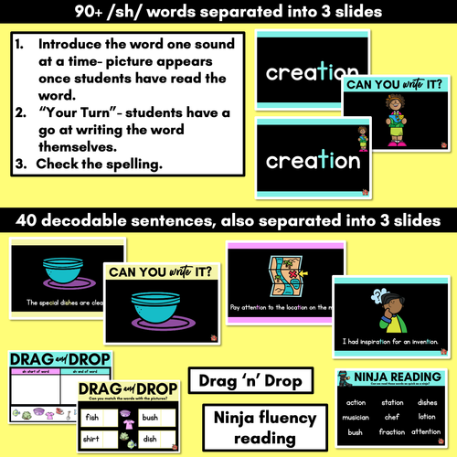 Resource preview 3 for Consonant Sound SH PowerPoint | SH TI CI SI
