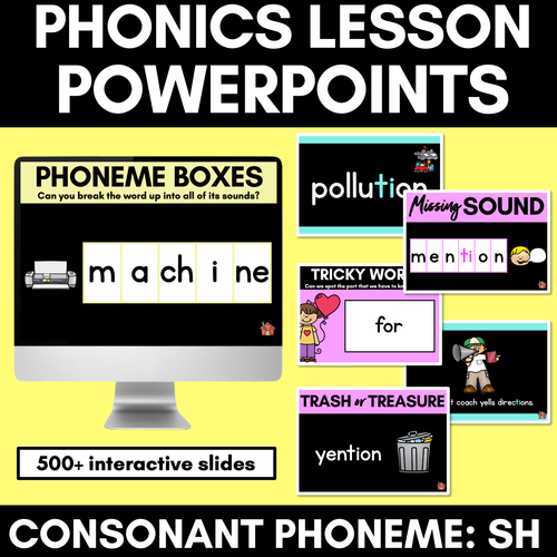 Resource preview 1 for Consonant Sound SH PowerPoint | SH TI CI SI