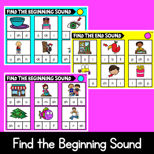 Resource preview 2 for Digital Phonics Slides for Common Digraphs | Beginning, Middle & End Sounds