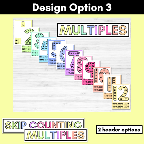 Resource preview 4 for Skip Counting Posters - Rainbow Multiples