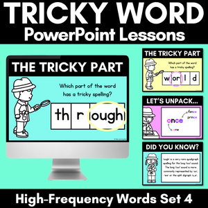 High Frequency Heart Word Lessons SET 4- WORDS WITH TRICKY SPELLINGS