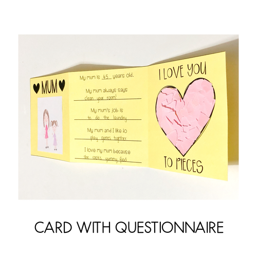 Resource preview 2 for Mother's Day Card - I Love You To Pieces Craft
