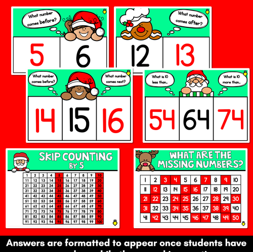 Resource preview 2 for Christmas Activities Kindergarten | Christmas Math PowerPoint
