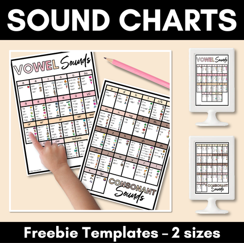 Resource preview 1 for Phonics Sound Charts - NEUTRAL