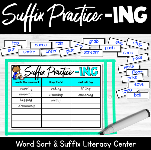 Resource preview 1 for Adding ING | Suffix Rule Literacy Center