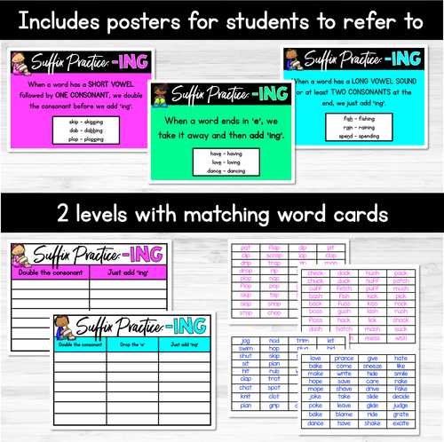 Resource preview 3 for Adding ING | Suffix Rule Literacy Center