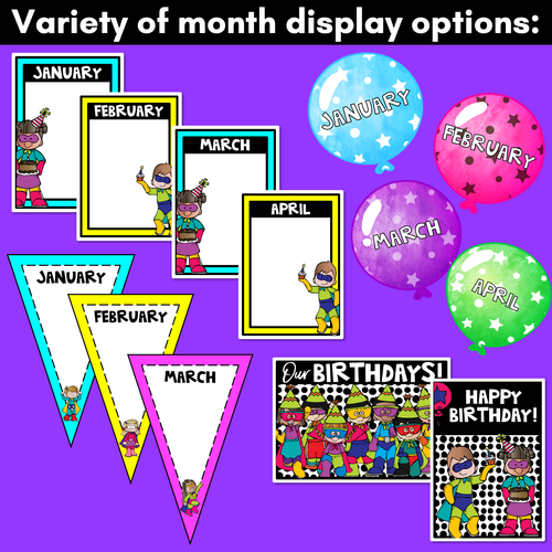 Resource preview 3 for SUPERHERO THEME Birthday Displays