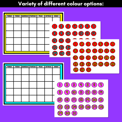 Resource preview 4 for SUPERHERO THEME Calendar & Weather Display