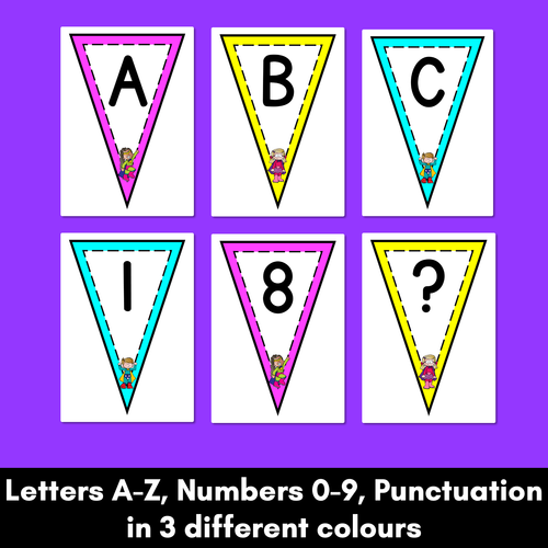Resource preview 2 for SUPERHERO THEME Accents & Bunting