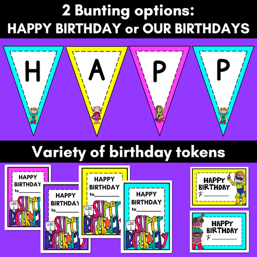 Resource preview 2 for SUPERHERO THEME Birthday Displays