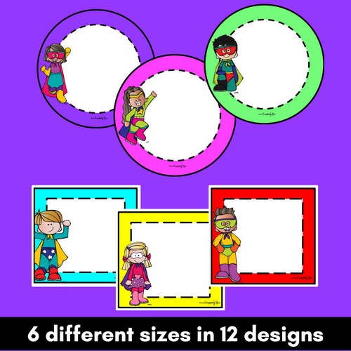 Resource preview 4 for SUPERHERO THEME Editable Labels