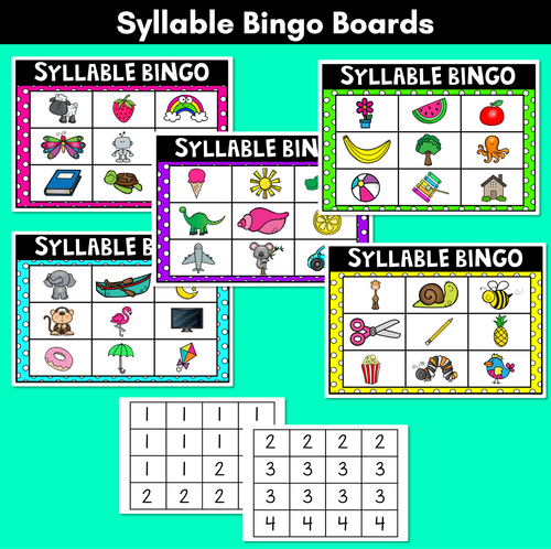 Resource preview 3 for Phonological Awareness Bingo Games