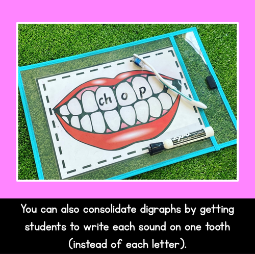 Resource preview 3 for Phonics Teeth Brushing Template - Spelling Activity