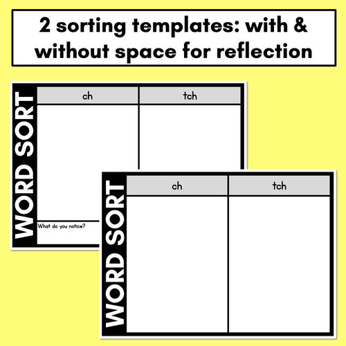 Resource preview 4 for CONSONANT PHONEME CH WORD SORT