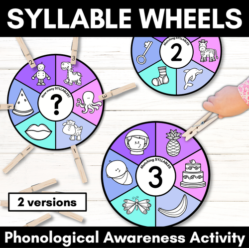 Resource preview 1 for Syllable Wheels | Phonological Awareness